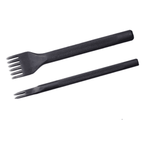 Griffe a frapper pour cuir . lot de 2 giffes avec 2 et 6 dents