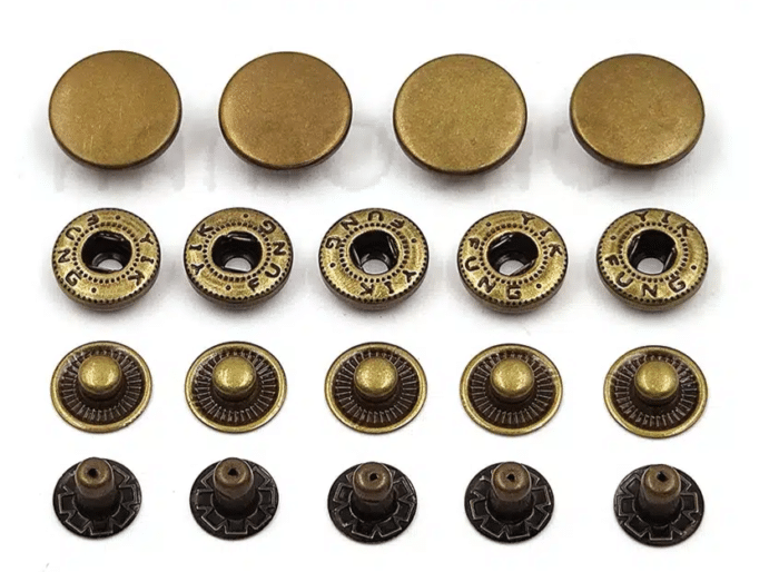 Bouton pression pour cuir Cuivre