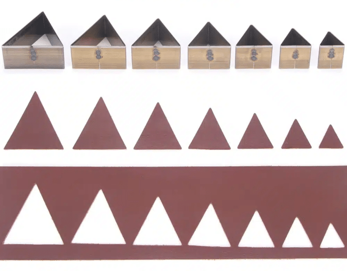 Emporte piece cuir triangle