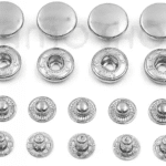 Bouton pression pour cuir Argent